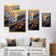 Fleurs orange par la côte II - reproduction sur toile-86808953-86808950