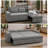 Upholstered Sleeper Sofa with Pull-Out Bed & Chaise Lounge - Wide Storage Arms & Side Pockets for Living Room, Bedroom, or Home Office-974384447-889411534
