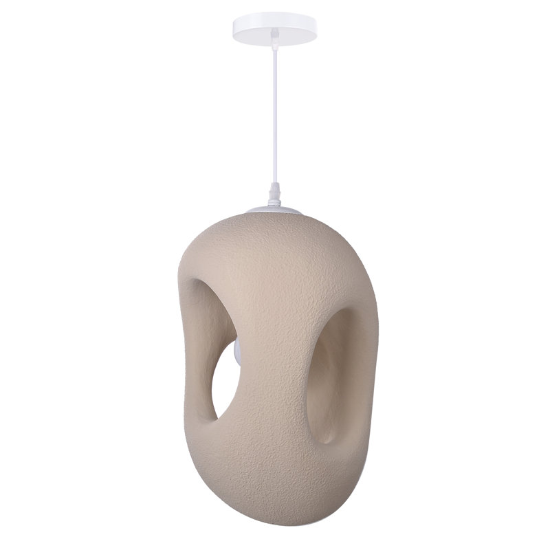 Luminaire suspendu pour îlot de cuisine pour salle à manger, couloir, restaurant, culot E26, base japonaise Wabi-Sabi
