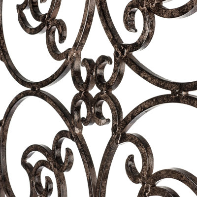 H Potter 72” Heavy Duty Garden Trellis – 60 lb Solid Iron Scrollwork Panel