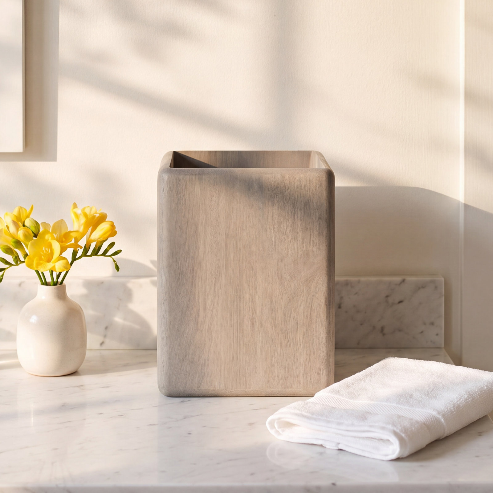 Alethea Wood Waste Basket