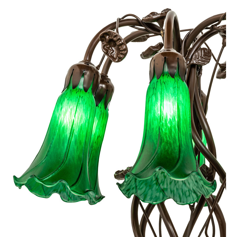 Meyda Tiffany & Stained Glass Table Lamp, Green