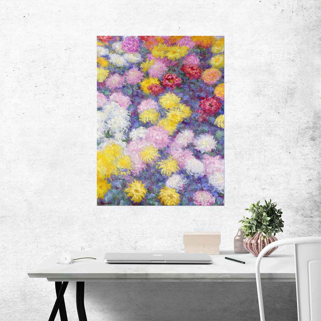 Poster Chrysanthemums von Claude Monet