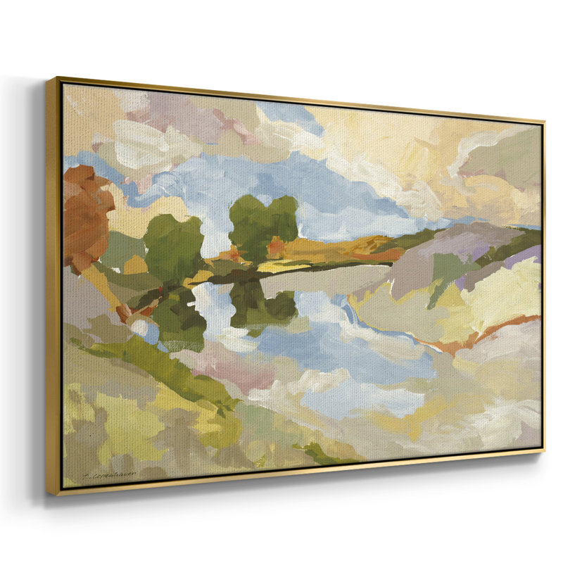 Uplands I, reproduction d'art sur toile, H 17 po x l 25 po x P 2 po, Or