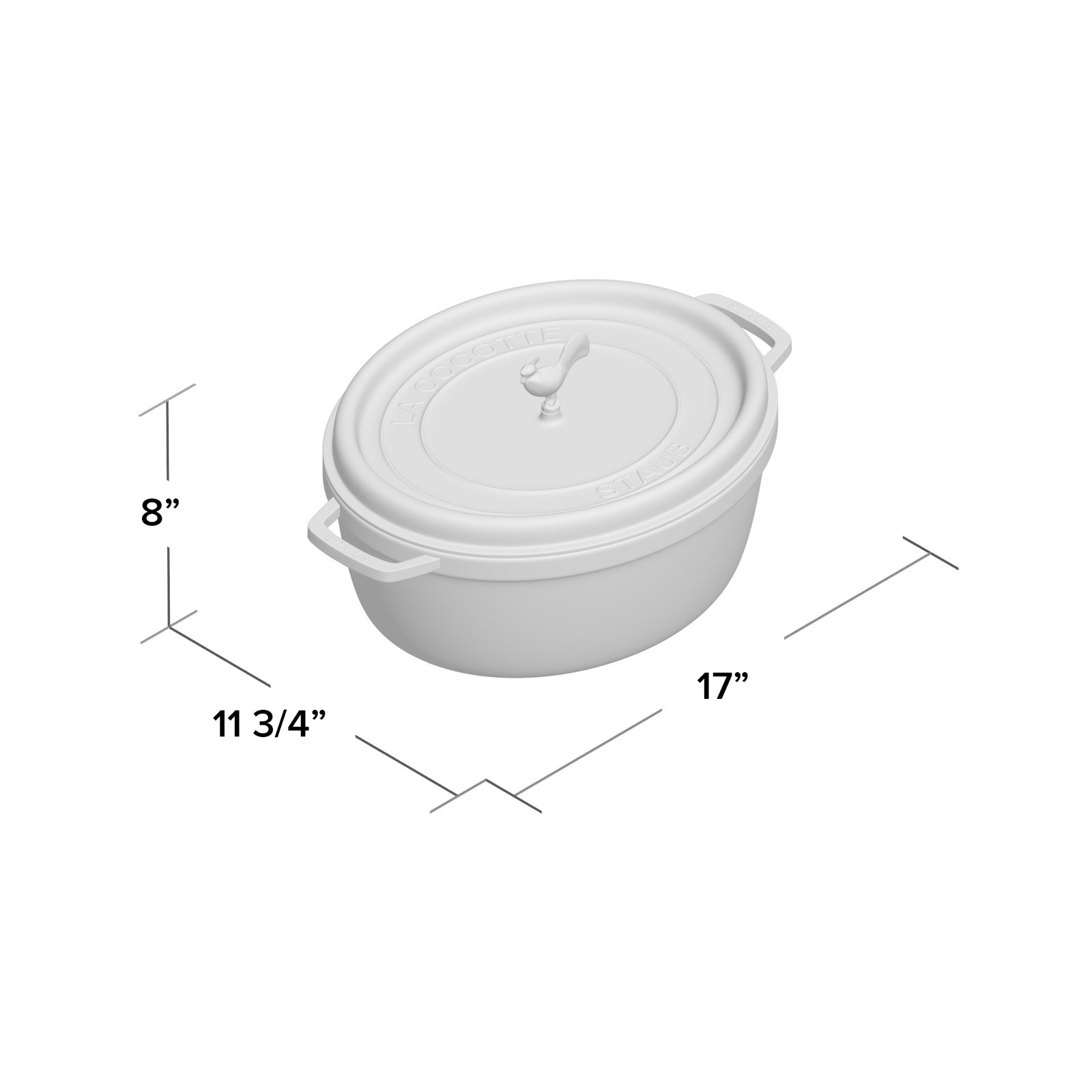 Staub Enameled Cast Iron Cocotte, Black Matte, 5. 75 quarts