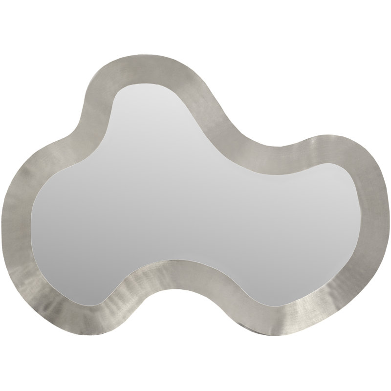 Miroir d'appoint Oblique, 48 po x 28 po, Argent