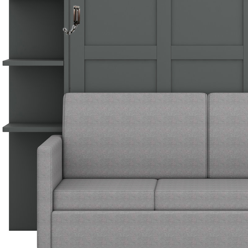 Murphy Bed Wall Bed With Sofa, Gray