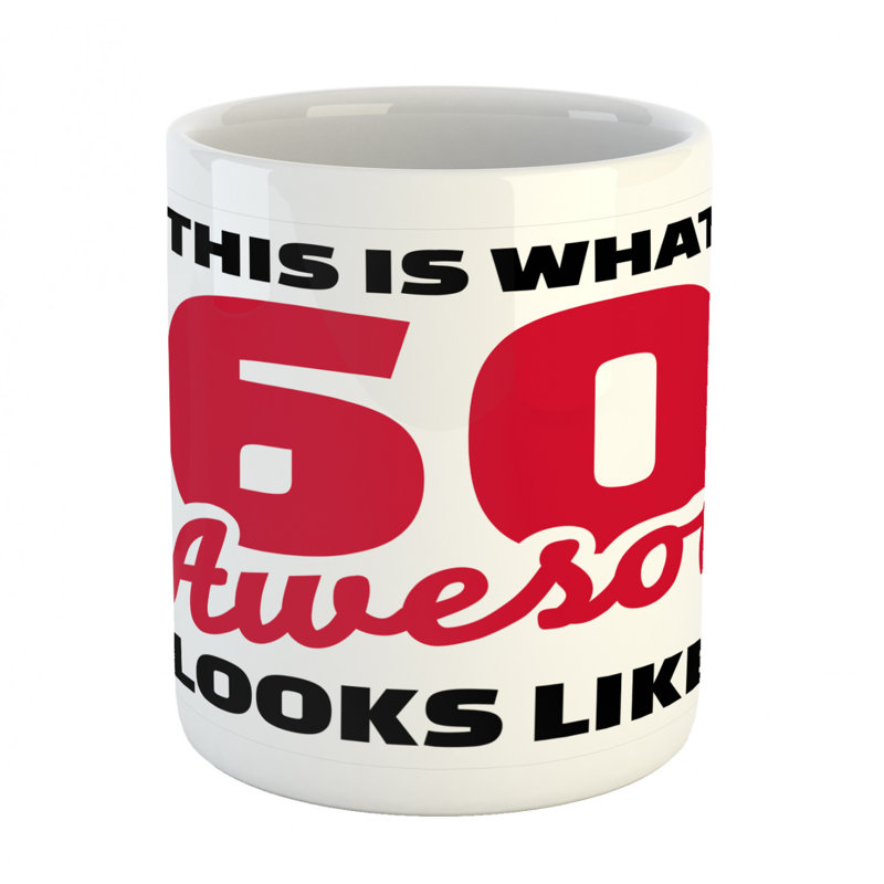 Grande tasse à café soixantième anniversaire