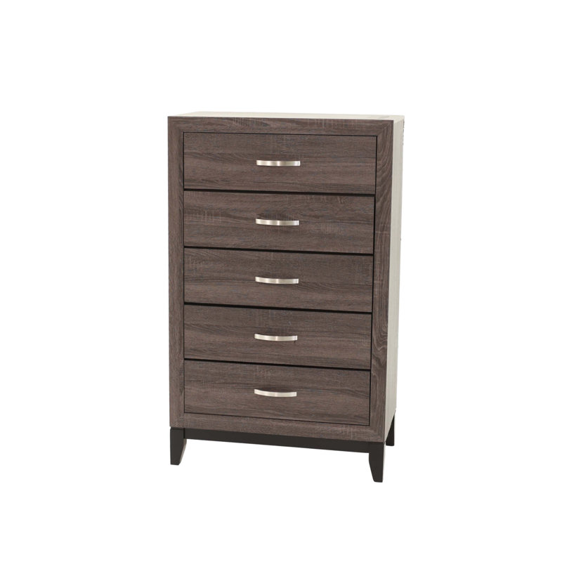 Rustic Grey Oak Simple Tall Chest