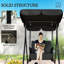 1-Seat Patio Swing Chair with Adjustable Canopy and Cushions-441482877