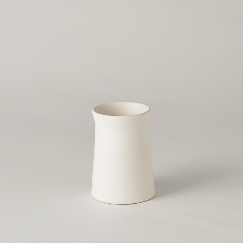 Handmade Ceramic Table Vase, 5.25" H x 3.75" W x 3.75" D, Moon
