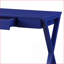 Bureaux, bureau moderne Twilight Blue avec base en X et amp; Tiroir de rangement | Bleu | Bois synthétique