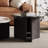 Round microcrystalline stone coffee table