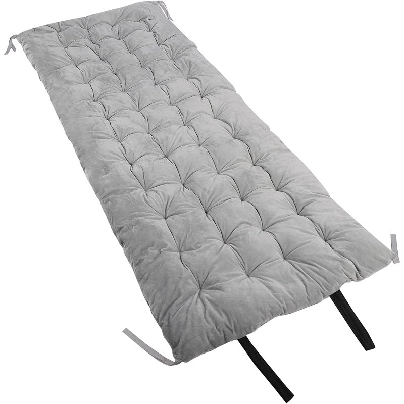 Matelas de lit de camping en velours extra épais Redcamp, gris