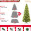 Arbre de Noël à crayon mince de 5 pi, 200 lumières à DEL blanc chaud, 610 branches Pe + réalistes, arbre facile à installer dans les espaces restreints avec support économiseur d'énergie et structure à charnières pour les bureaux