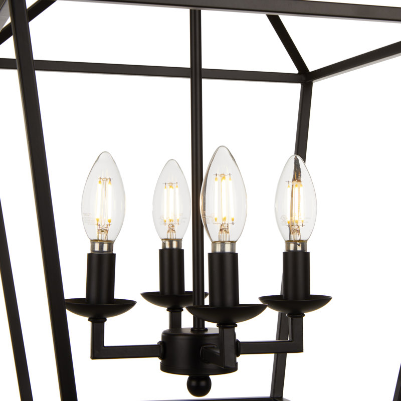 Lustre cage noir 4 lumières Florentien
