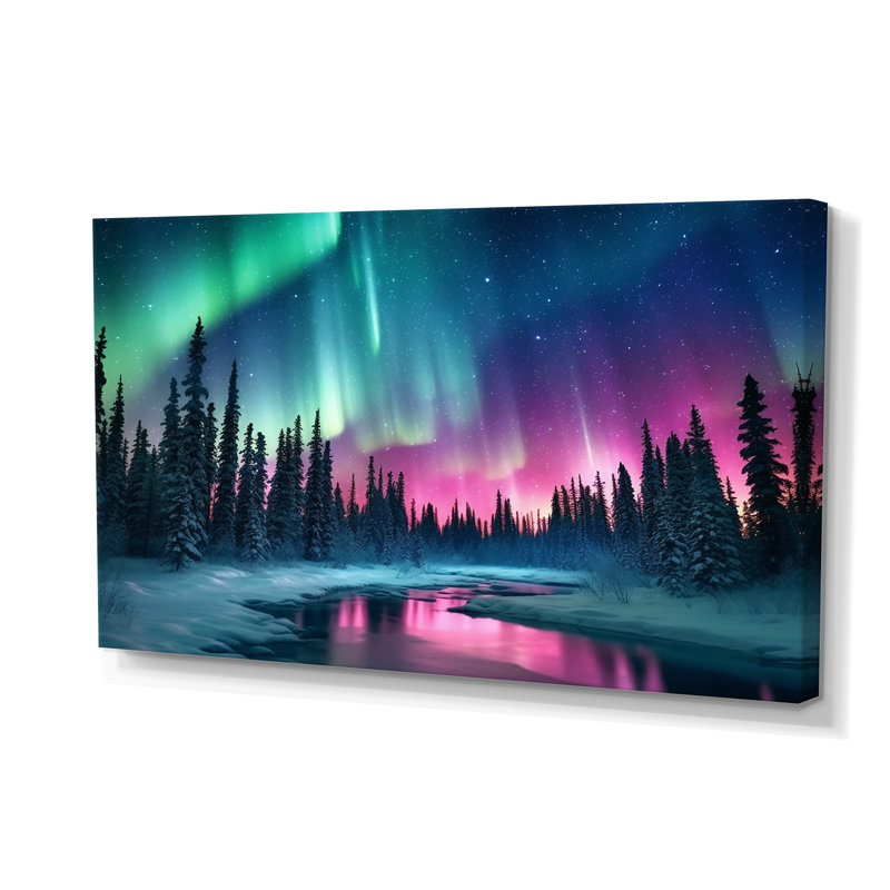 Northern Lights In Alaska II - Alaska, art mural