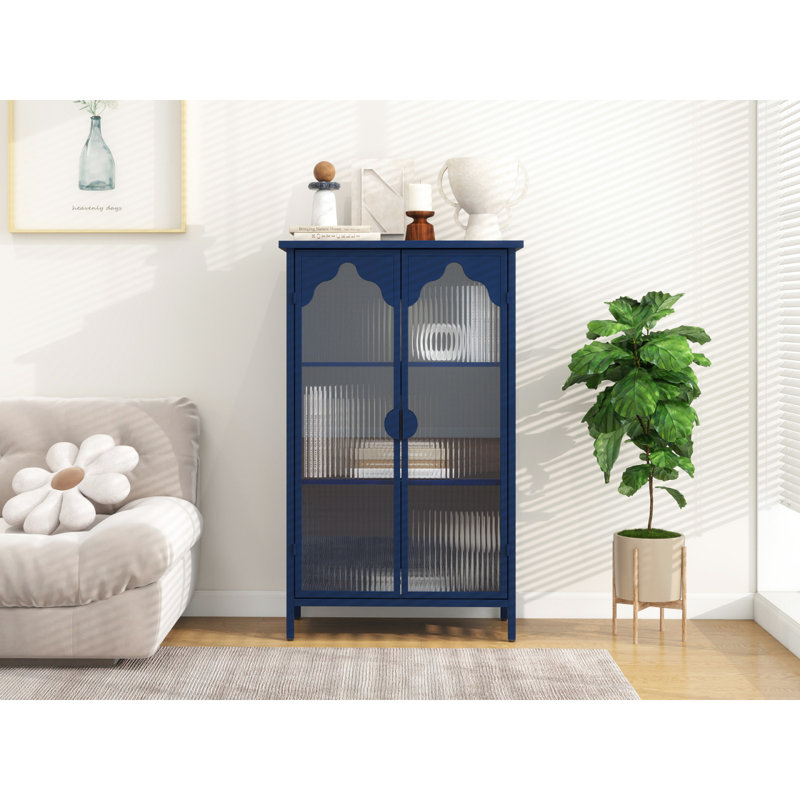 Metal Display Cabinet With Glass Doors