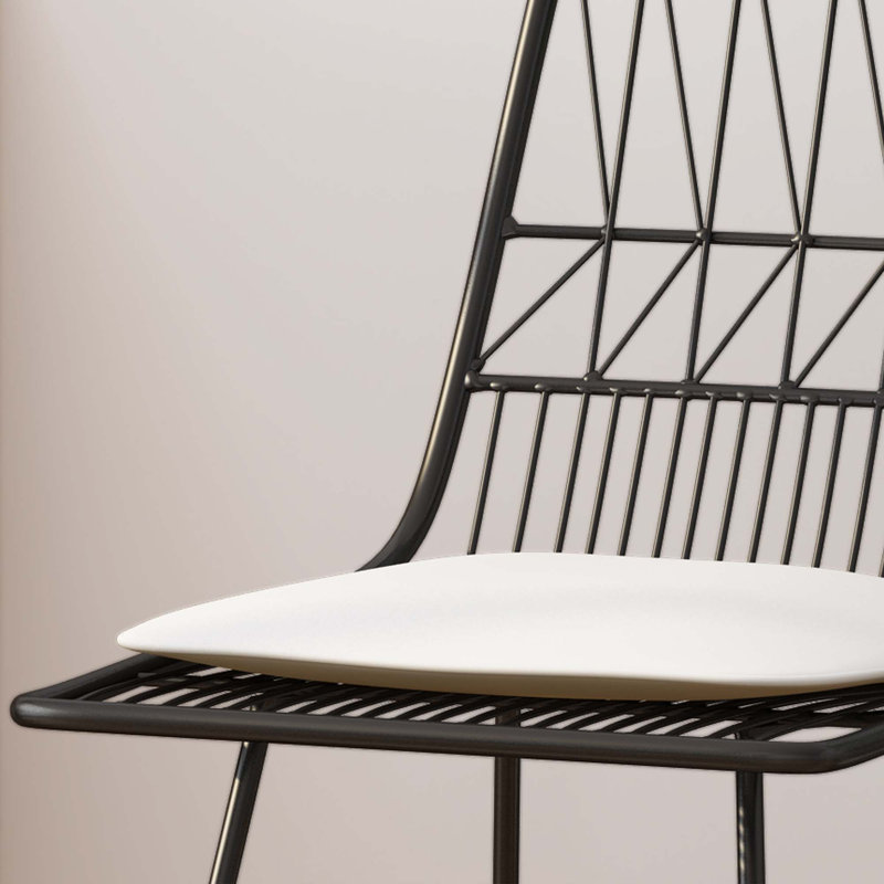 Tabouret de comptoir pour îlot de cuisine Niez, Noir