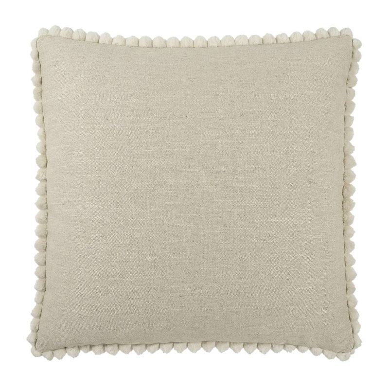 Pom Chic Decorative Pillow, Linen, Square 24"