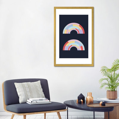 Linear Rainbow II - reproduction d'art murale - papier d'art encadré