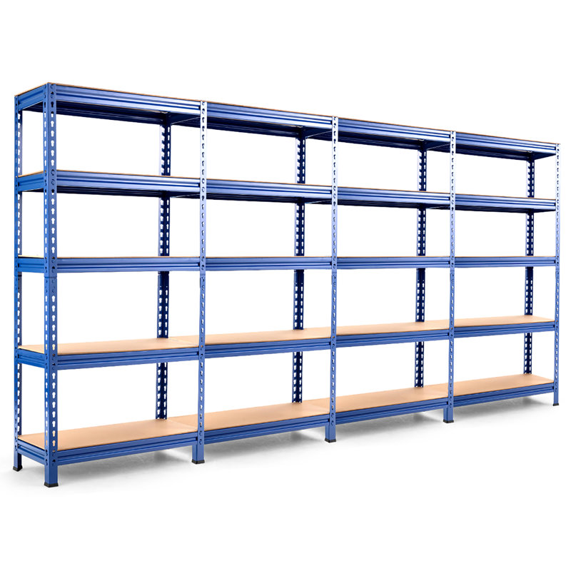 Tablettes de rangement Newquay, Brun / Bleu marine, H 60 po x l 90 po x P 12 po