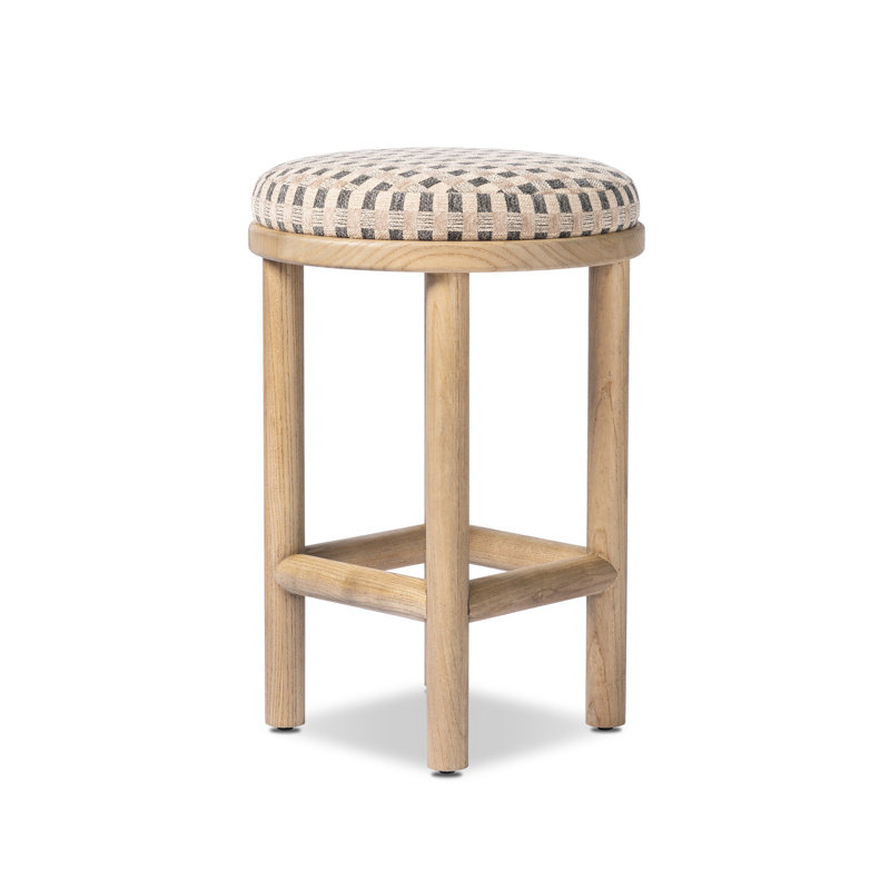 Tabouret Ceridwen, Naturel, Fauve feu de bois, Tabouret de comptoir (assise de 26 po de hauteur)