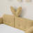 Boucle Upholstered Platform Bed with Cute Rabbit Ear Shaped Headboard-261240786