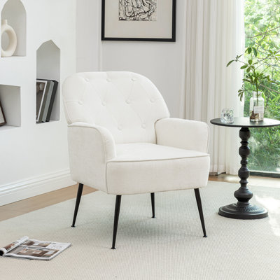 55cm Chenille Button Back Upholstered Leisure Chair