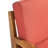 Elegant Outdoor In Red - Wood Frame, , Coffee Table, Water- Cushions Sectional With And Table Construction, Cushion