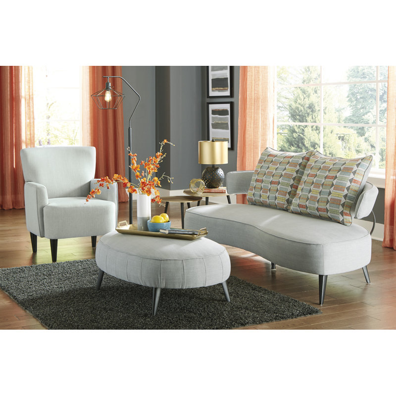 Mariaella Upholstered Ottoman, Gray