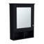 Pharmacie avec porte miroir et armoire à miroir de 29 po de hauteur avec trois tablettes dissimulées et deux tablettes ouvertes-1059381246