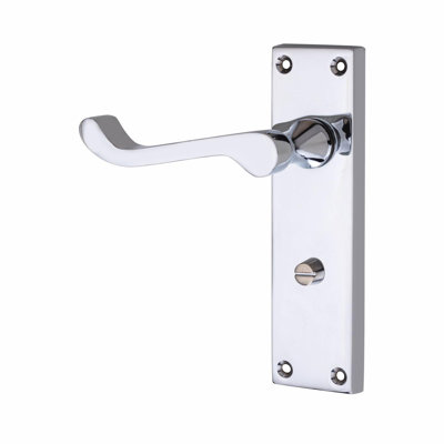 Golden Grace Victorian Scroll Bathroom Door Handle