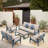 Kerstein 7 - Person Patio Conversation Set with Cushions