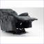 Fauteuil inclinable inclinable et inclinable - Massage & amp; Chauffage, rembourré | Bleu marine | Argent brossé