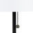 Sarriah Modern Stick Accent Table Lamp with Pull Chain and White Fabric Shade, Brushed Steel-403329833