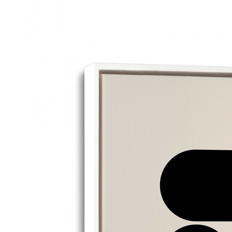 Ensemble de 2 impressions sur toile géométriques Bauhaus Energy, Cadre flottant blanc opaque, H 37,5 po x l 51 po x P 1,75 po