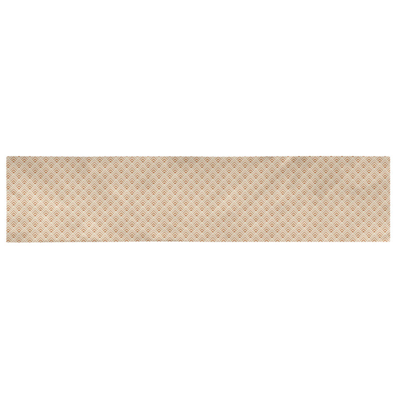 Chemin de table géométrique Avicia, 73,5 po x 17,5 po, Jaune et orange, Coton
