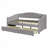 Upholstered daybed Twin Size with Two Drawers and Wood Slat-611925183