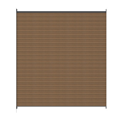 Ensemble de panneau de clôture en composite de teck péruvien hybride UltraEeasy de style hybride avec cadre noir 6 pi x 6 pi