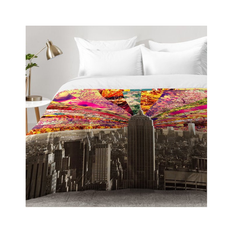 Ensemble de jeu d’confort fleuriing ny, Édredon double / grand + 2 taies décoratives sta