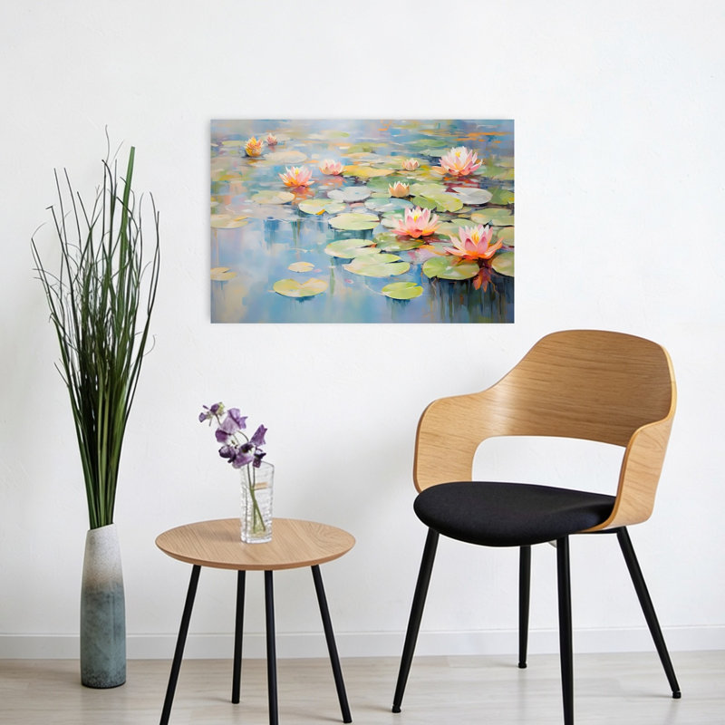 «Lilly Pads Contemporary Delicate Elegant Lily Landscape Nature», art mural