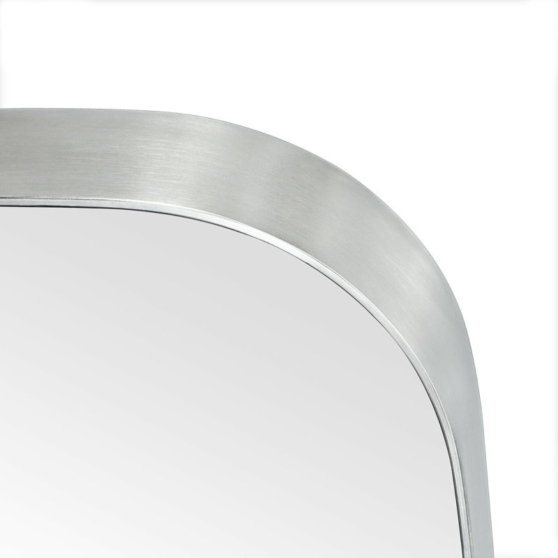 Miroir de salle de bain Javeion, Nickel brossé, 40 po x 30 po