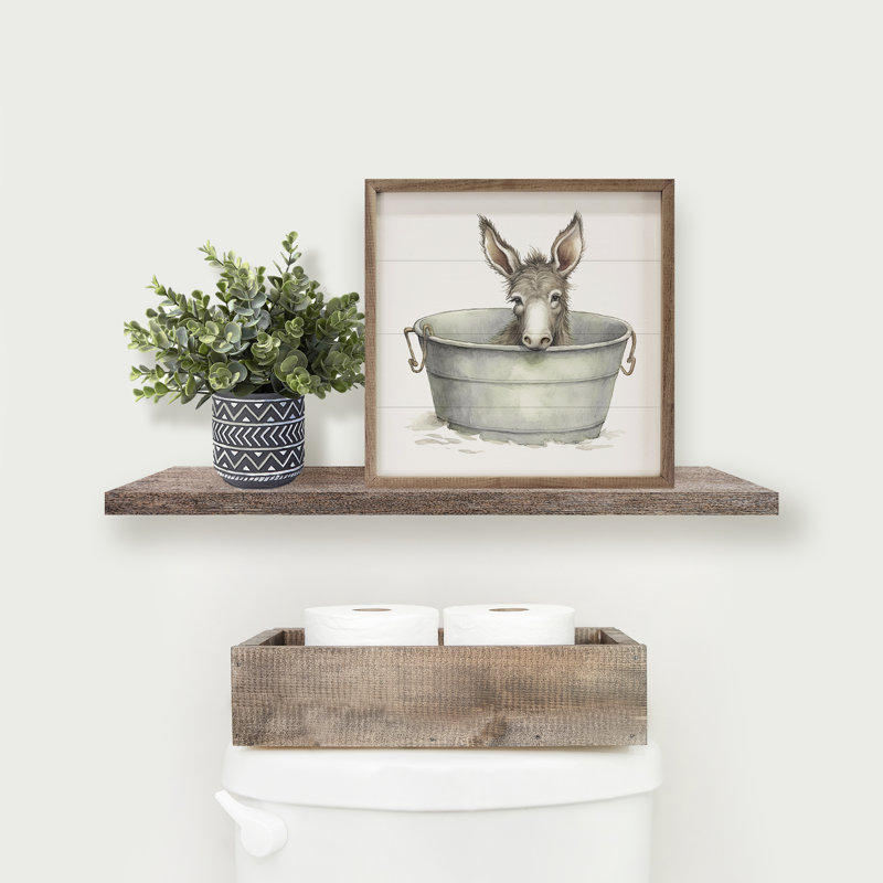 Donkey Metal Tub White, 16" H x 16" W x 1" D