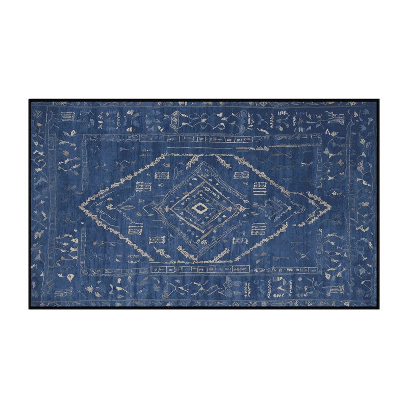 Machine Washable Gray Area Rug, Rectangle 7' x 9'