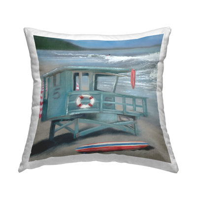 Design de coussin décoratif "Life on Life Shore" par Matthew Piotrowicz