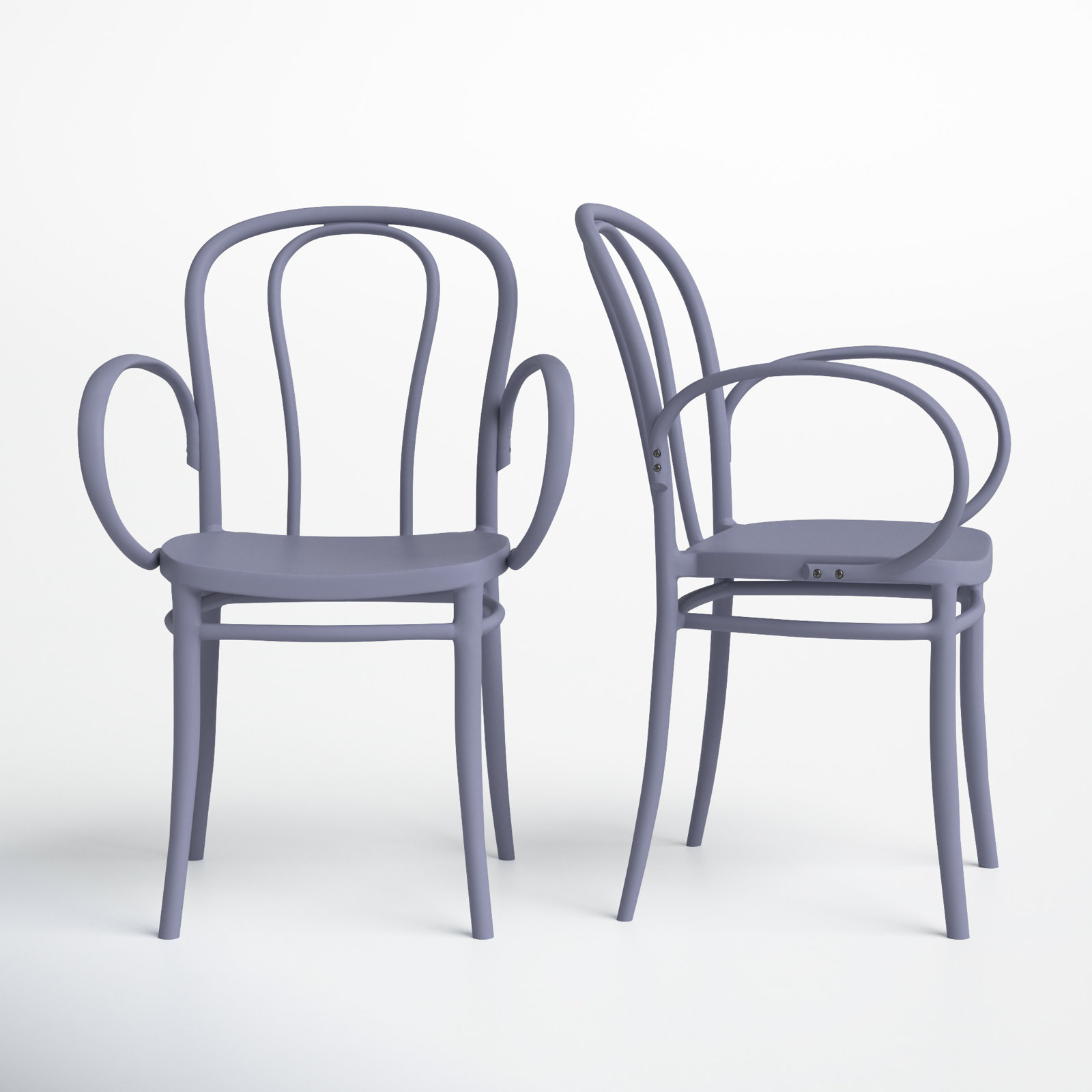 Farrah Stackable Patio Armchair, Dark Gray