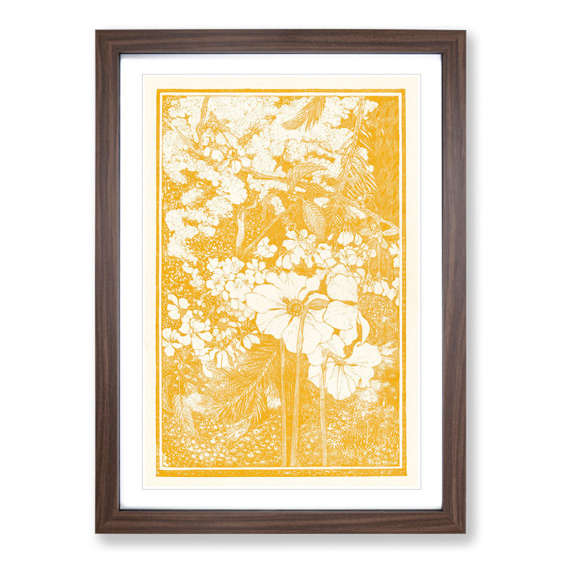 Spring Flowers by Theo Van Hoytema - Picture Frame Graphic Art, 65cm H x 48cm W x 2cm D, Walnut