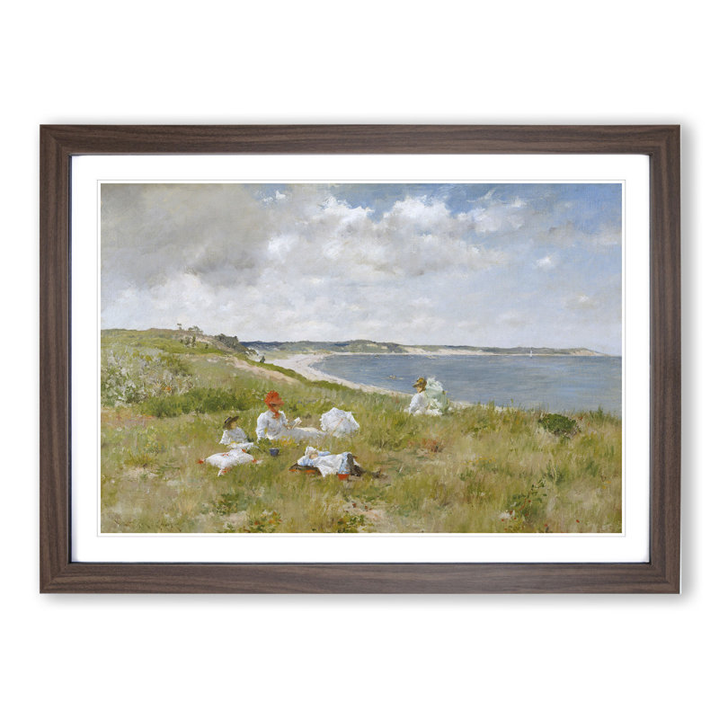 Idle Hours by William Merritt Chase - Picture Frame Painting, 27cm H x 36cm W x 2cm D, Walnut Framed