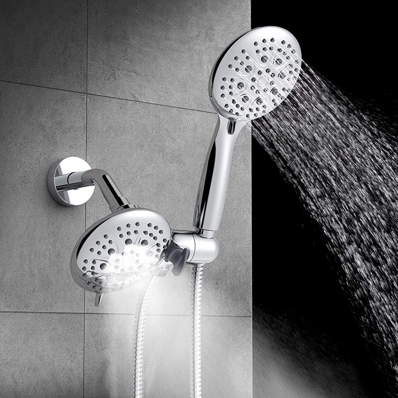 Système de douche complet avec valve brute, Chrome poli